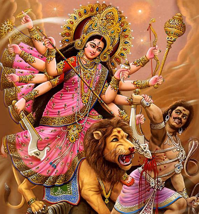 Božská Matka Kundaliní ako Durga